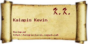 Kalapis Kevin névjegykártya